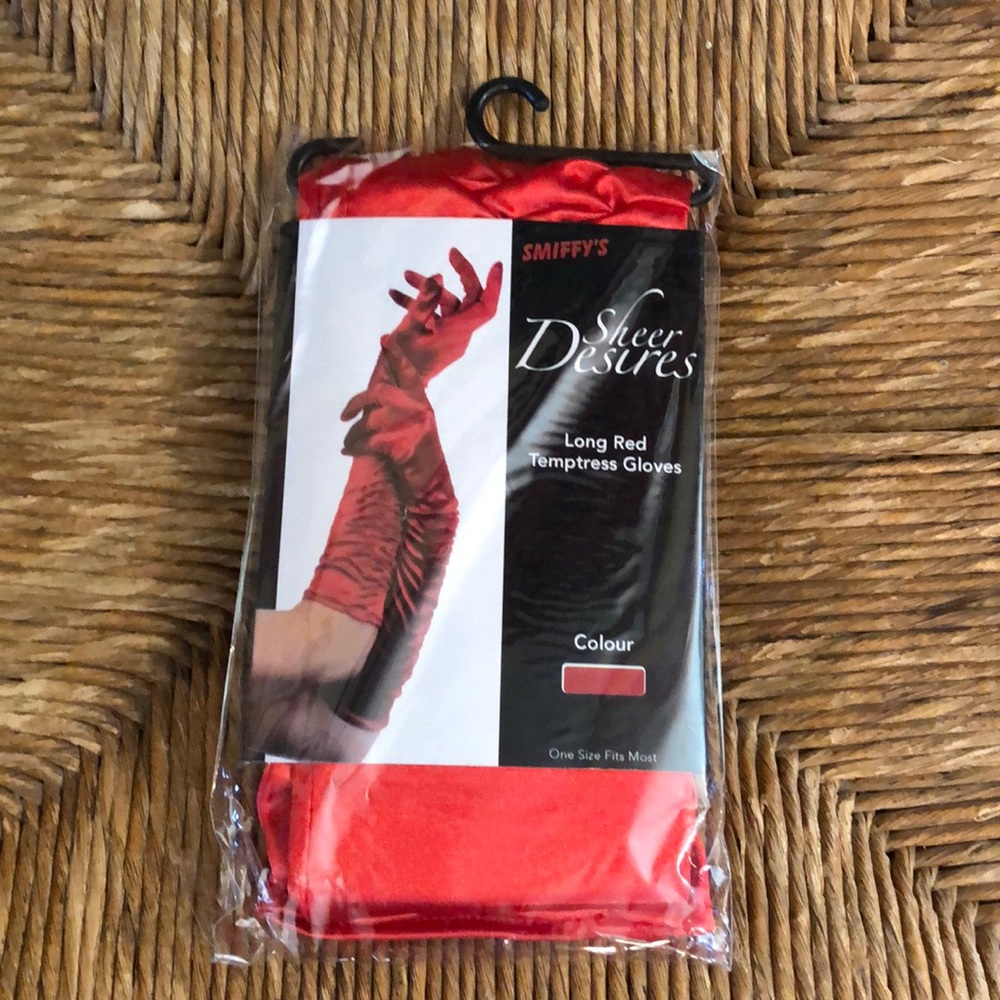 Temptress glove, by Smiffy’s, Red & long. Costume